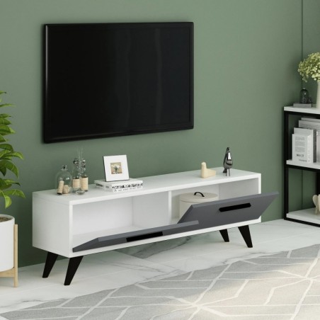 Mueble TV Melisa Blanco Antracita