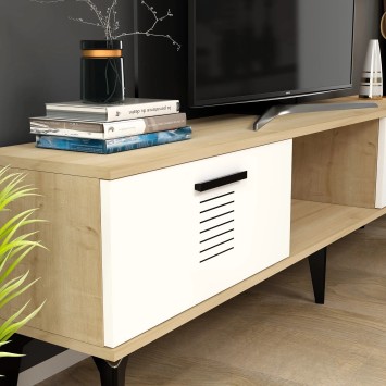 Mueble TV Asimo Roble Zafiro Blanco - 475OLV1430