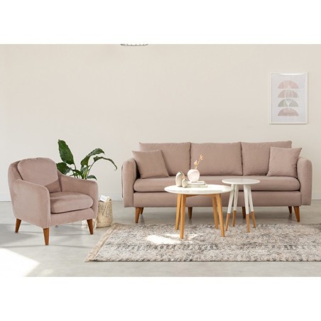 Set sofá sillón Sofia TKM07-0900 Piedra - 867UNQ1623