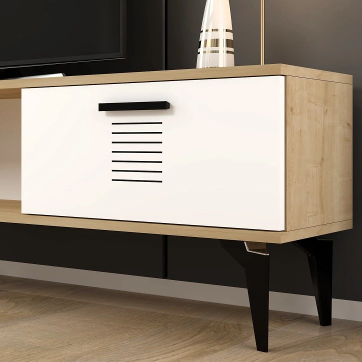 Mueble TV Asimo Roble Zafiro Blanco