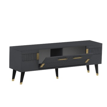 Mueble TV Moda Antracita Oro - 475OLV1433