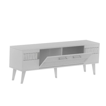 Mueble TV Moda Blanco Plata - 475OLV1434