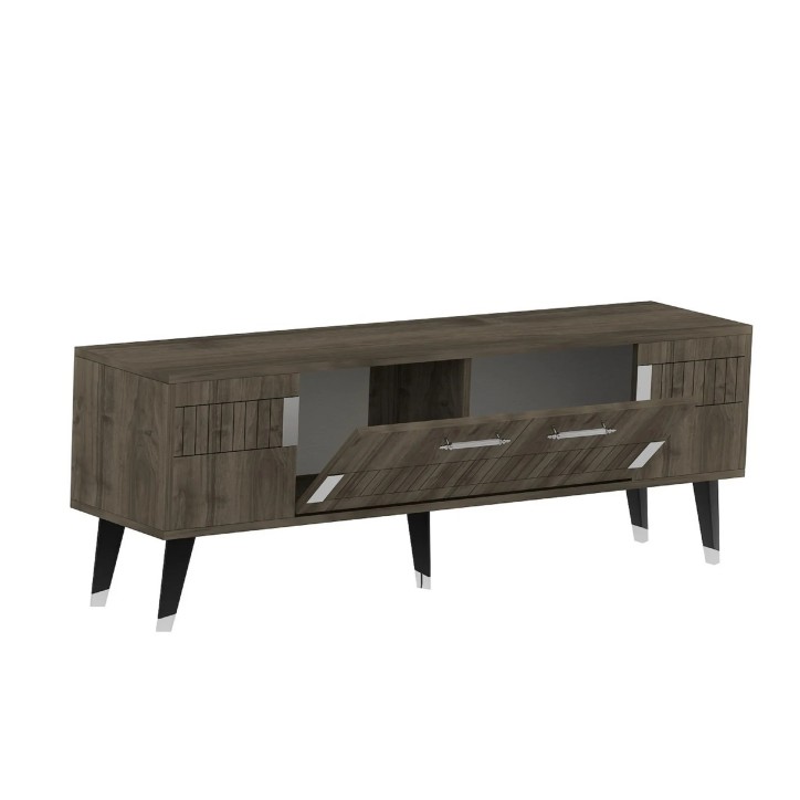 Mueble TV Moda Nogal Plata