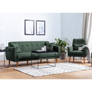 Set sofá cama sillón Aria TKM07-1070 Verde - 867UNQ1592