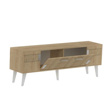 Mueble TV Moda Roble Zafiro Plata - 475OLV1438