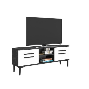 Mueble TV View Negro Blanco - 475OLV1450