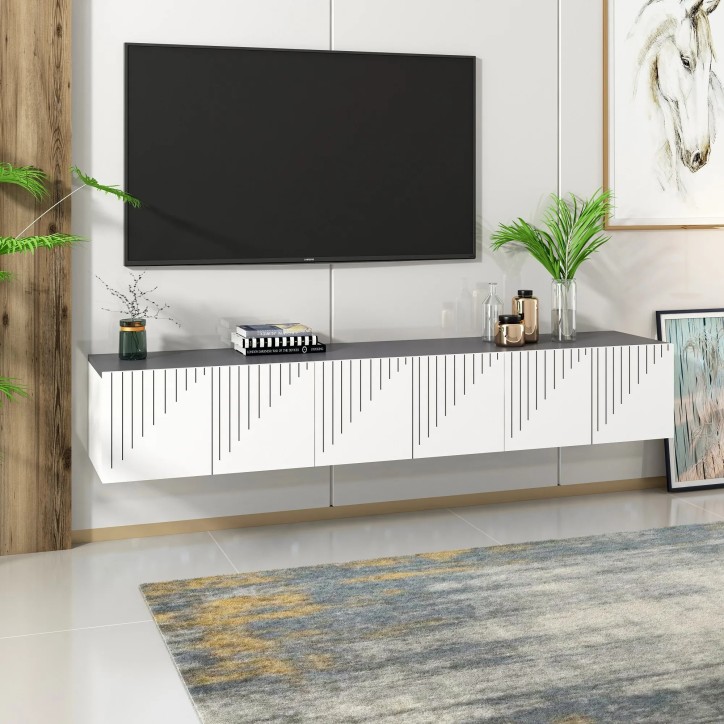 Mueble TV Artemis Blanco Antracita