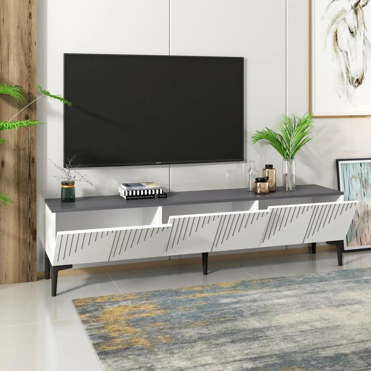 Mueble TV Artemis Blanco Antracita