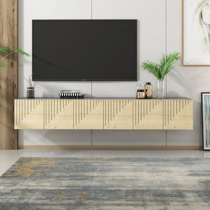 Mueble TV Artemis Roble Zafiro Antracita