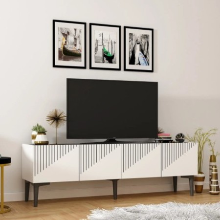 Mueble TV Draw Blanco Negro