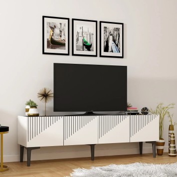 Mueble TV Draw Blanco Negro - 475OLV1464