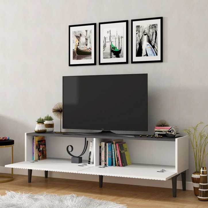 Mueble TV Draw Blanco Negro