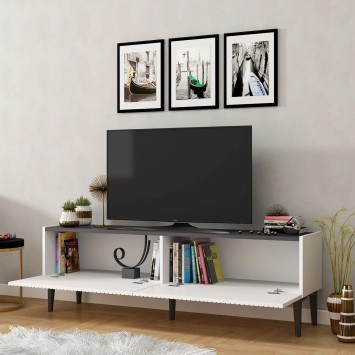 Mueble TV Draw Blanco Negro - 475OLV1464