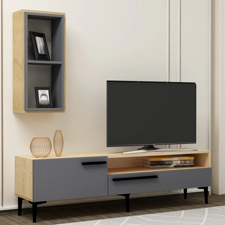 Mueble TV Zera Roble Zafiro Antracita