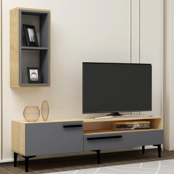 Mueble TV Zera Roble Zafiro Antracita - 475OLV1466