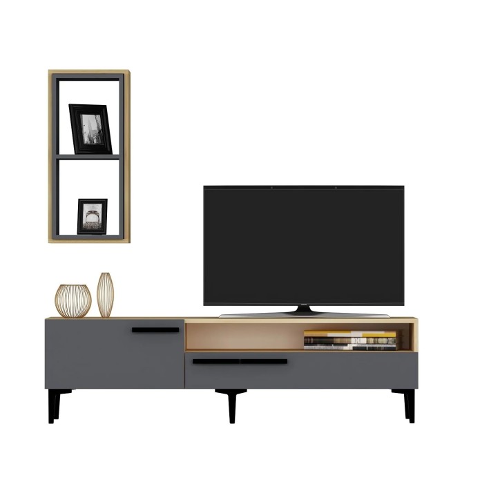 Mueble TV Zera Roble Zafiro Antracita