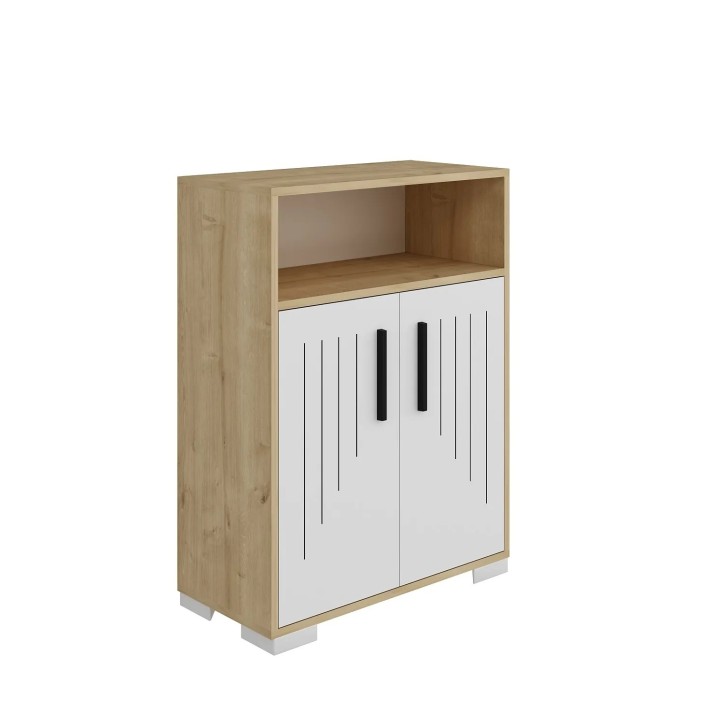 Gabinete multiusos Moon Roble Zafiro Blanco