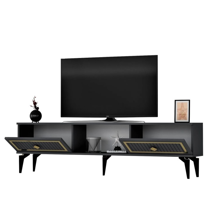 Mueble TV Nil Antracita Oro