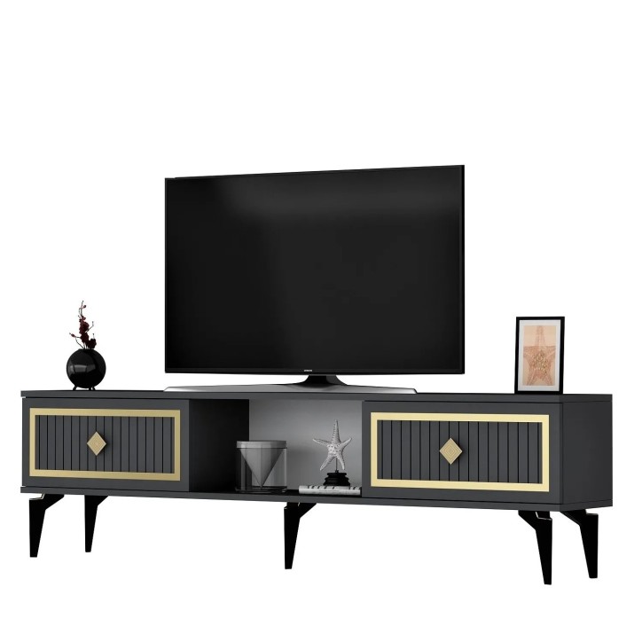 Mueble TV Nil Antracita Oro