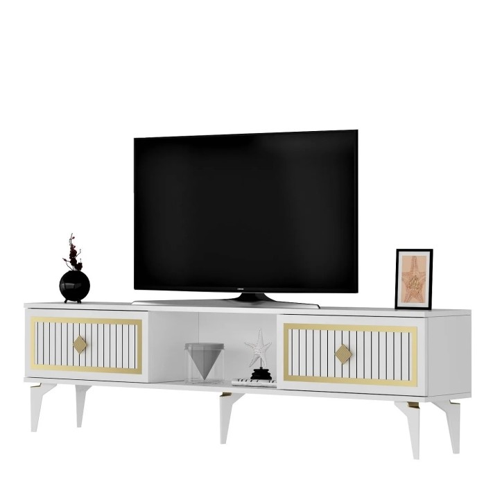 Mueble TV Nil Blanco Oro