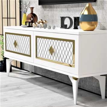 Mueble TV Arel Blanco Oro - 475OLV2647