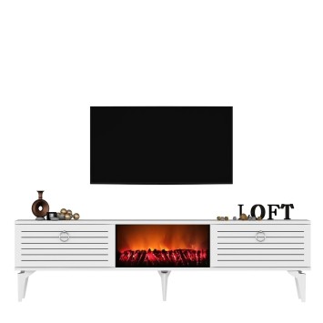 Mueble TV Arona Fireplace Blanco - 475OLV2659