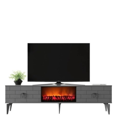 Mueble TV Varna Fireplace Antracita