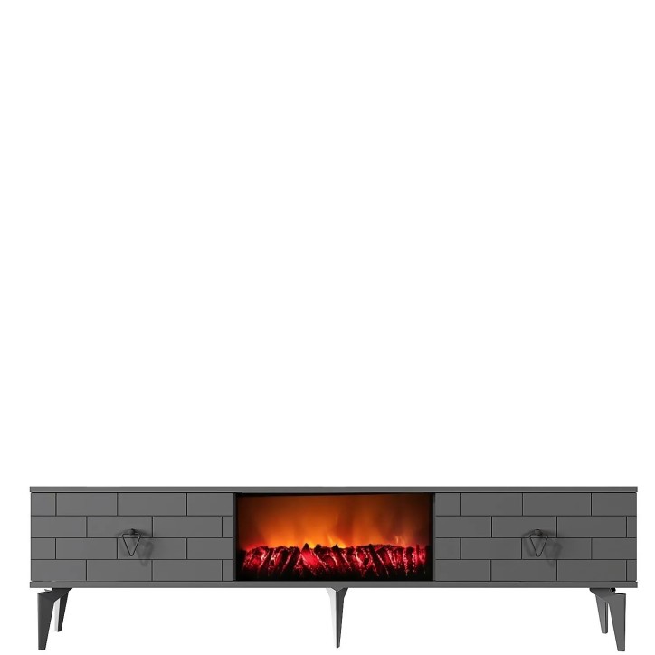 Mueble TV Varna Fireplace Antracita