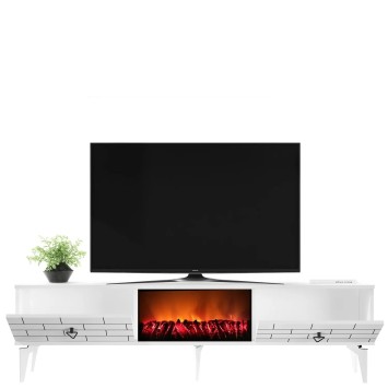 Mueble TV Varna Fireplace Blanco - 475OLV2663