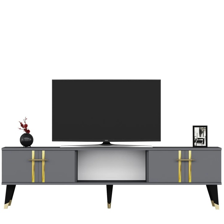 Mueble TV Asel Antracita Oro