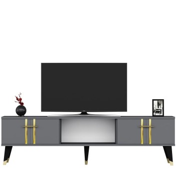 Mueble TV Asel Antracita Oro - 475OLV2696