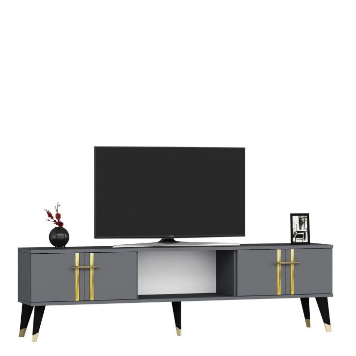 Mueble TV Asel Antracita Oro