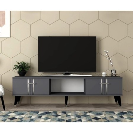 Mueble TV Asel Antracita Plata