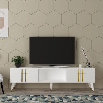 Mueble TV Asel Blanco Oro - 475OLV2698