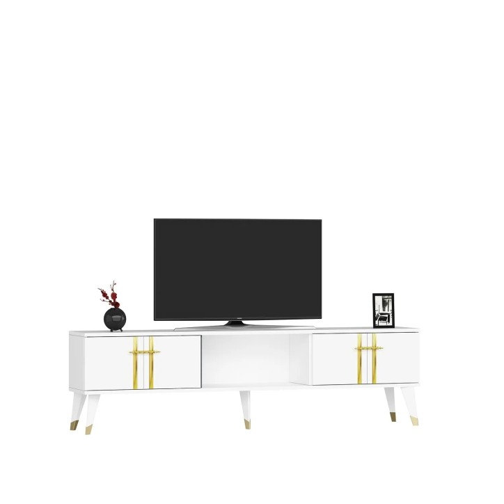 Mueble TV Asel Blanco Oro