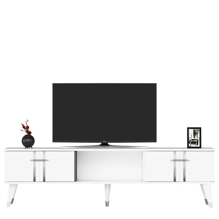 Mueble TV Asel Blanco Plata