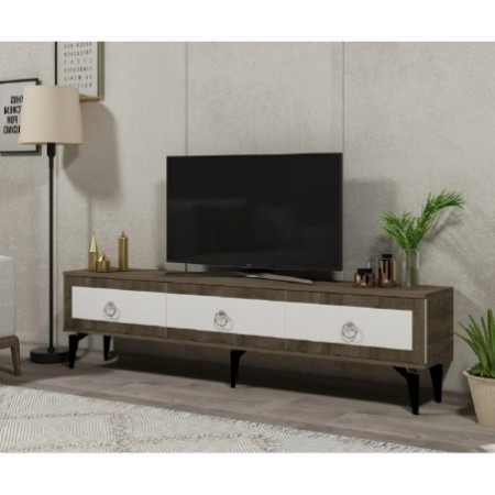 Mueble TV Selen Nogal Blanco