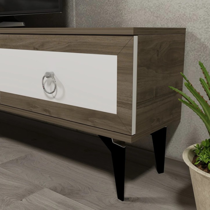 Mueble TV Selen Nogal Blanco