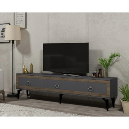 Mueble TV Selen Antracita Nogal