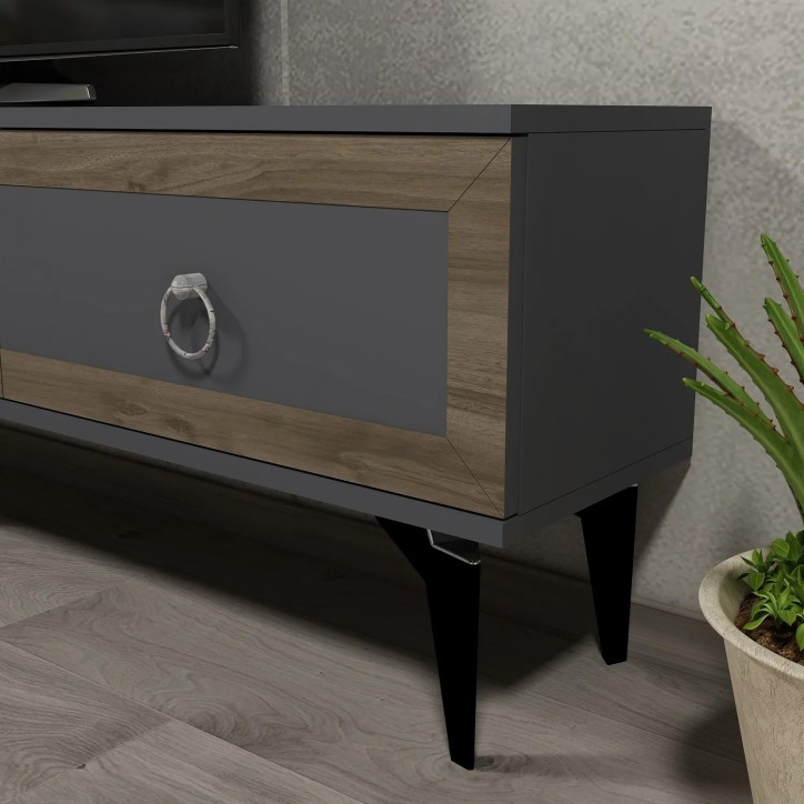 Mueble TV Selen Antracita Nogal