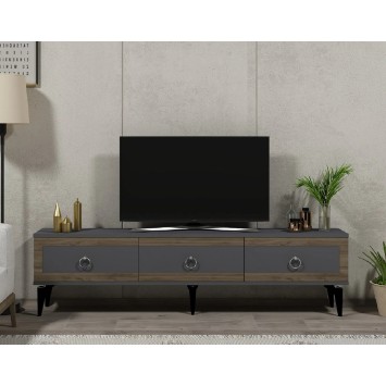 Mueble TV Selen Antracita Nogal - 475OLV2703