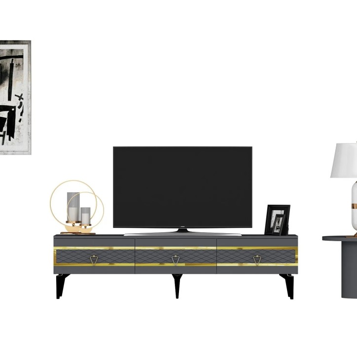 Mueble TV Ipek Antracita Oro