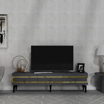 Mueble TV Ipek Antracita Oro - 475OLV2705