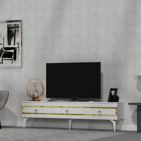 Mueble TV Ipek Blanco Oro