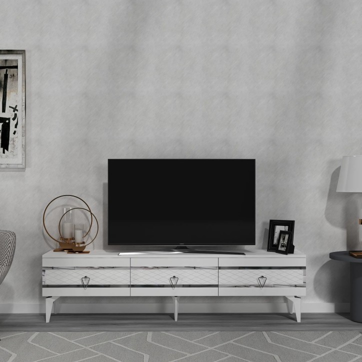 Mueble TV Ipek Blanco Plata