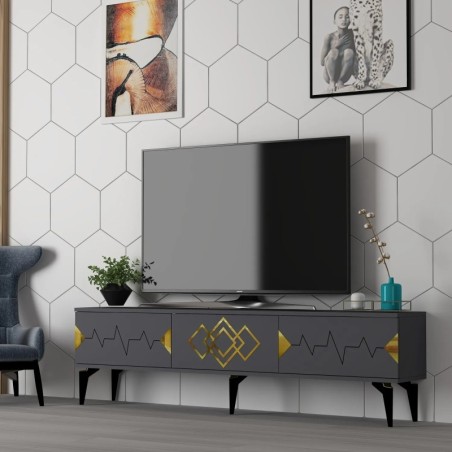 Mueble TV Ritim Antracita Oro