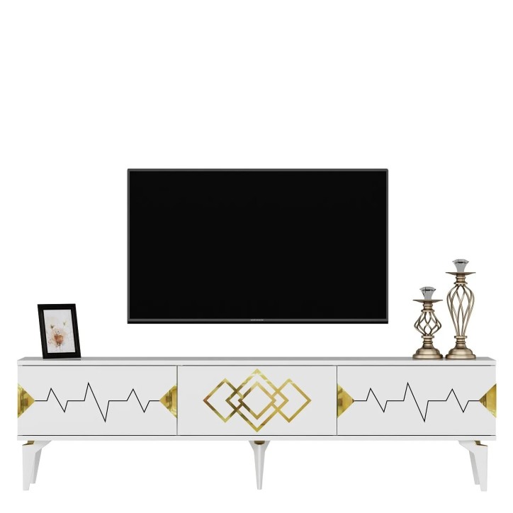 Mueble TV Ritim Blanco Oro