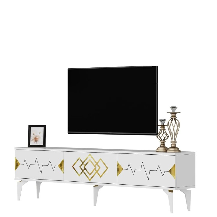 Mueble TV Ritim Blanco Oro