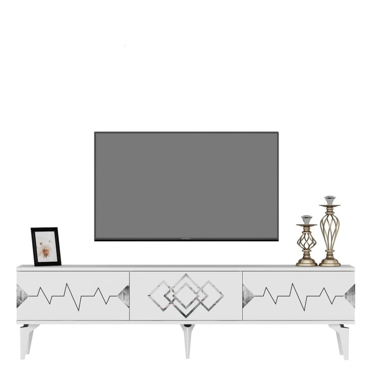 Mueble TV Ritim Blanco Plata