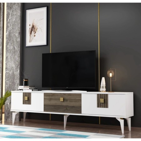 Mueble TV Luna Blanco Nogal